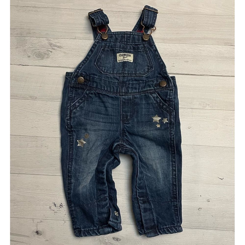 Osh kosh b'gosh denim‎ star overalls 3-6 months